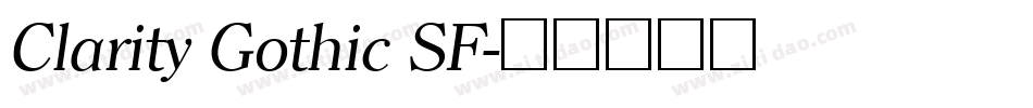 Clarity Gothic SF字体转换